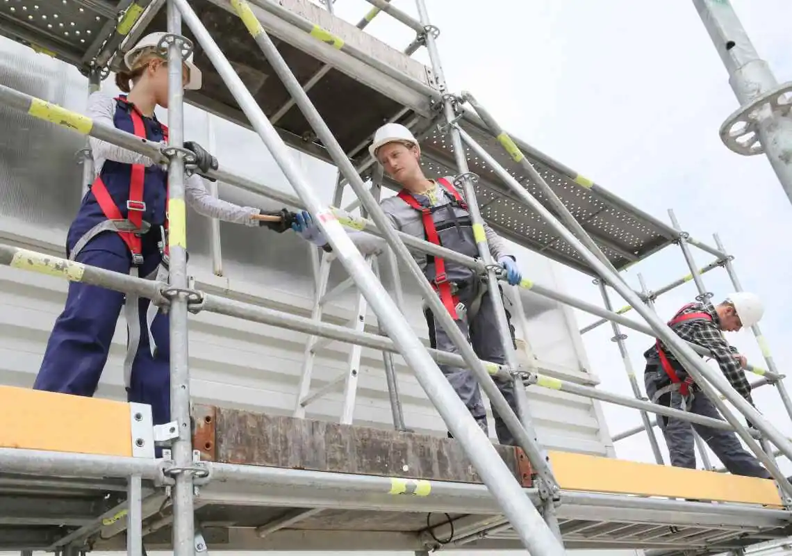construction workers on site