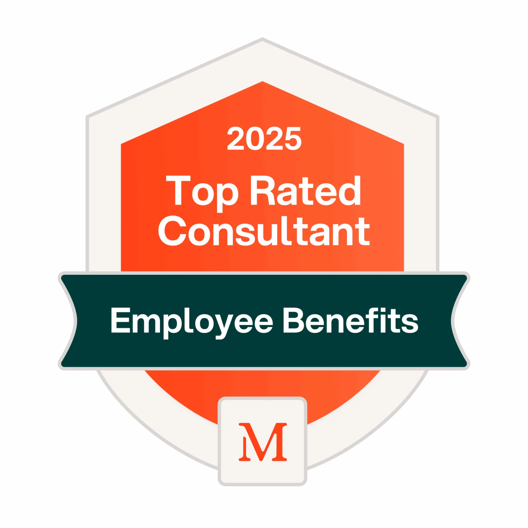 Mployer 2025 Top Rated Consultant Badge for Employee Benefits
