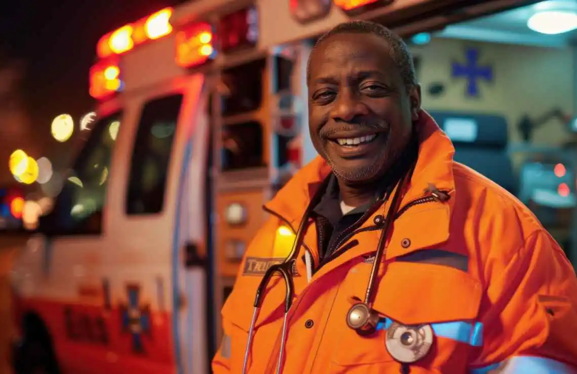 paramedic on site of an emergency